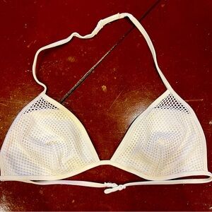 Victoria’s secret tiny triangle white bikini top